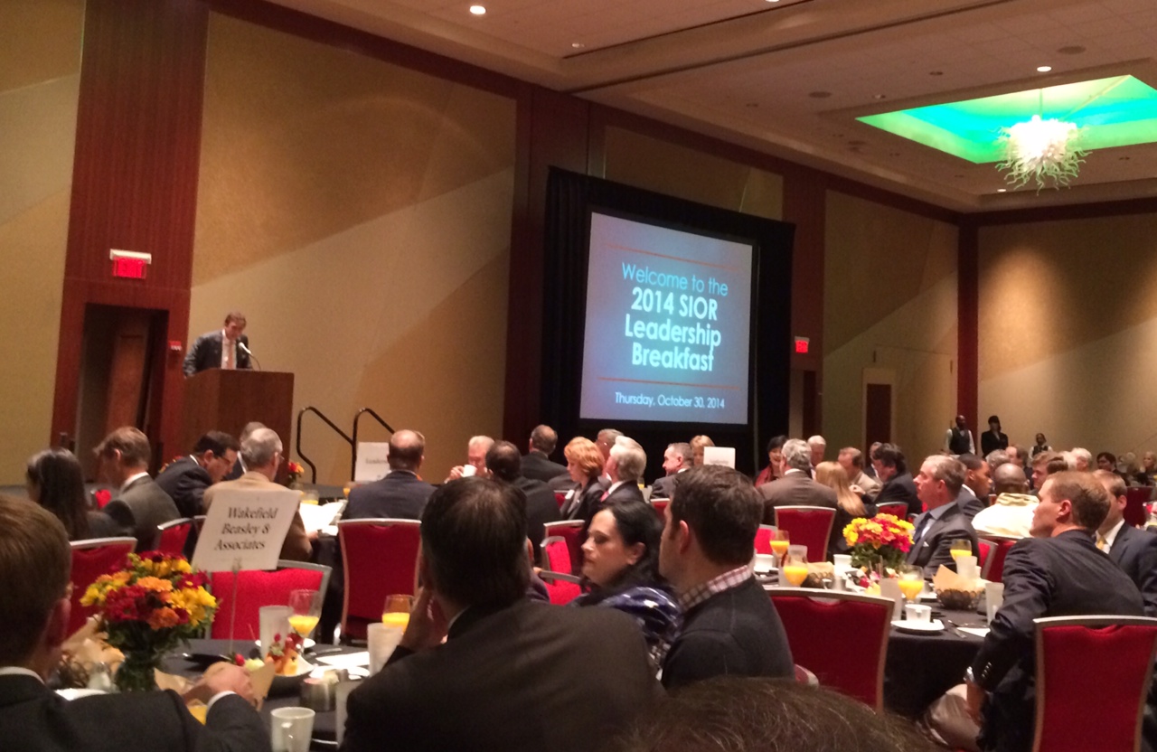 Our Friend, and SIOR President, Dan Granot speaking at this morning's breakfast
